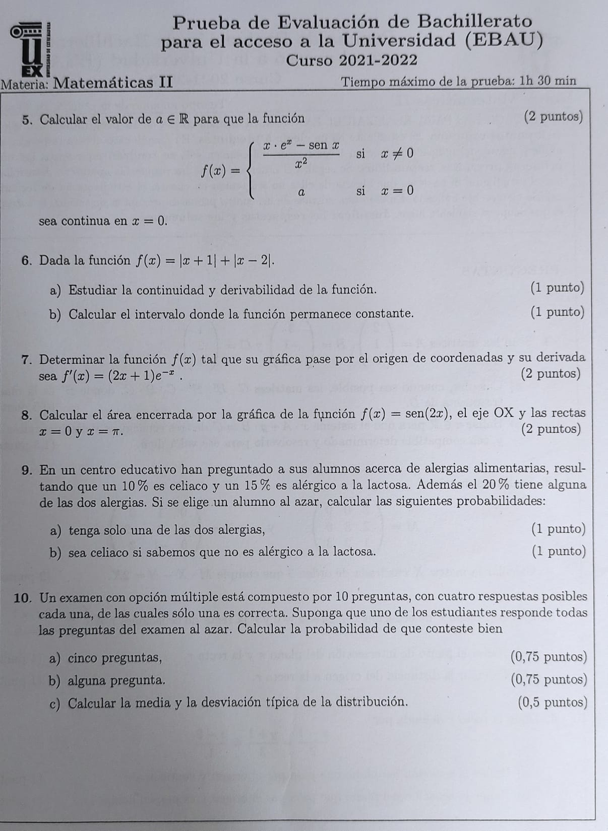 Vuelve la polémica con el examen de Matemáticas de la EBAU muy